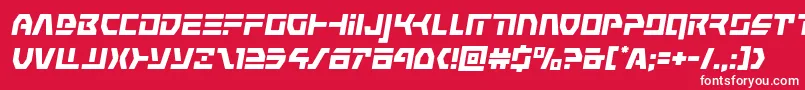 commandoverrideital Font – White Fonts on Red Background