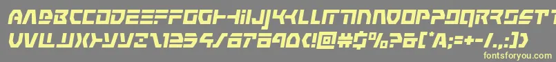 commandoverrideital-fontti – keltaiset fontit harmaalla taustalla