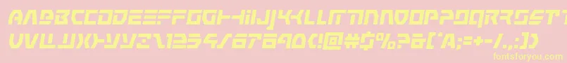 Шрифт commandoverrideital – жёлтые шрифты на розовом фоне
