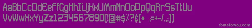 DavilleCondensed-fontti – harmaat kirjasimet violetilla taustalla