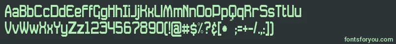 Fonte DavilleCondensed – fontes verdes em um fundo preto