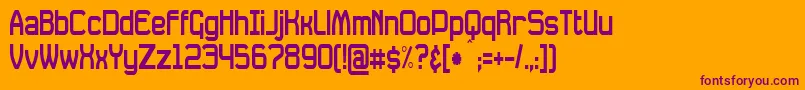 DavilleCondensed Font – Purple Fonts on Orange Background