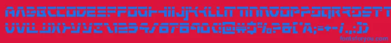 フォントcommandoverridelaser – 赤い背景に青い文字