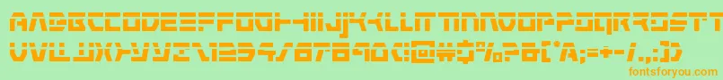 commandoverridelaser Font – Orange Fonts on Green Background