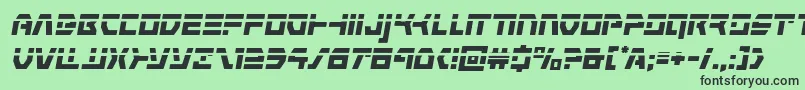 commandoverridelaserital Font – Black Fonts on Green Background