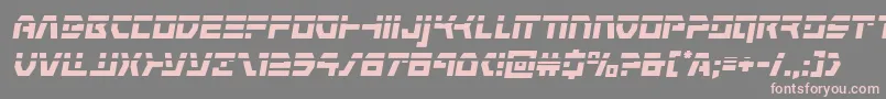 commandoverridelaserital Font – Pink Fonts on Gray Background