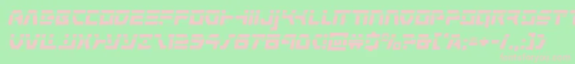commandoverridelaserital Font – Pink Fonts on Green Background