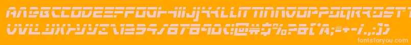 フォントcommandoverridelaserital – オレンジの背景にピンクのフォント