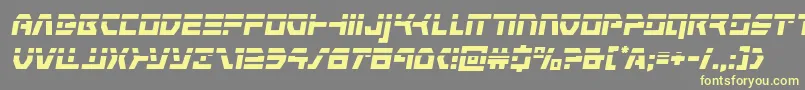 commandoverridelaserital Font – Yellow Fonts on Gray Background