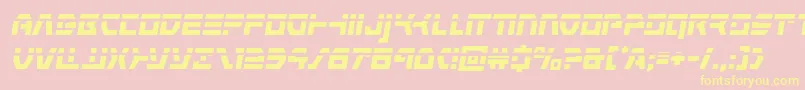commandoverridelaserital Font – Yellow Fonts on Pink Background