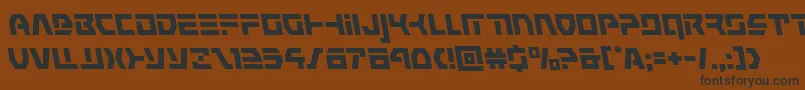 commandoverrideleft Font – Black Fonts on Brown Background