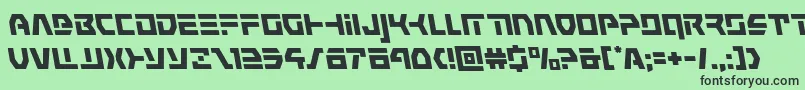 commandoverrideleft-fontti – mustat fontit vihreällä taustalla