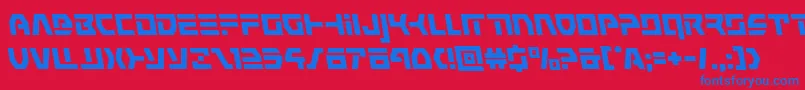 commandoverrideleft Font – Blue Fonts on Red Background