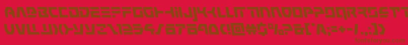 Czcionka commandoverrideleft – brązowe czcionki na czerwonym tle