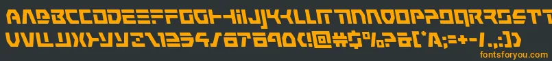 commandoverrideleft Font – Orange Fonts on Black Background