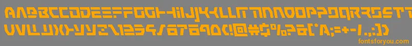 commandoverrideleft Font – Orange Fonts on Gray Background