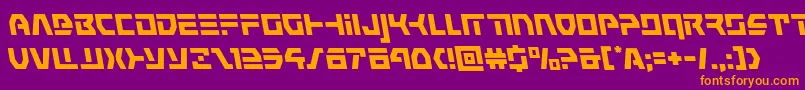 commandoverrideleft Font – Orange Fonts on Purple Background