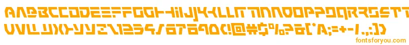 commandoverrideleft-Schriftart – Orangefarbene Schriften