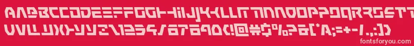 commandoverrideleft Font – Pink Fonts on Red Background