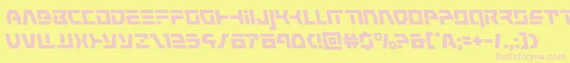 commandoverrideleft Font – Pink Fonts on Yellow Background