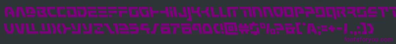 commandoverrideleft-Schriftart – Violette Schriften auf schwarzem Hintergrund