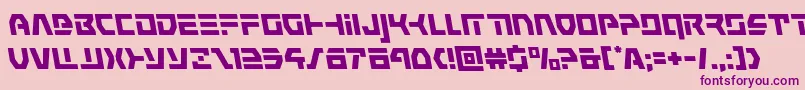 commandoverrideleft Font – Purple Fonts on Pink Background