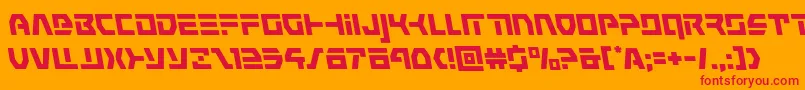 commandoverrideleft Font – Red Fonts on Orange Background