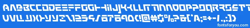 commandoverrideleft Font – White Fonts on Blue Background