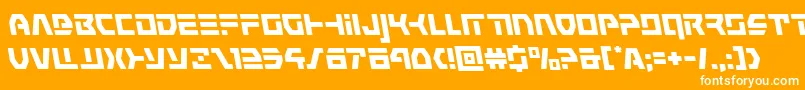 commandoverrideleft Font – White Fonts on Orange Background