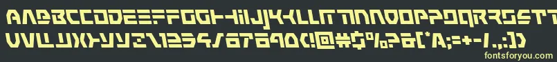 commandoverrideleft Font – Yellow Fonts on Black Background