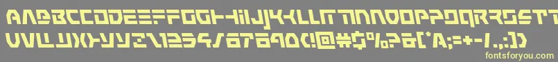 commandoverrideleft Font – Yellow Fonts on Gray Background