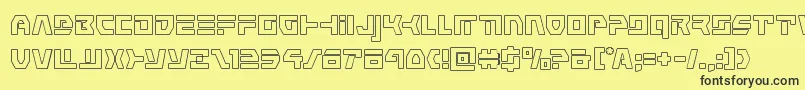 commandoverrideout Font – Black Fonts on Yellow Background