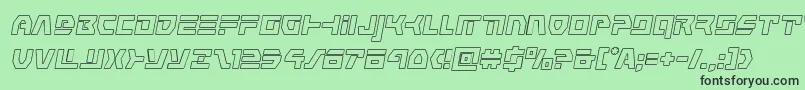 commandoverrideoutital Font – Black Fonts on Green Background