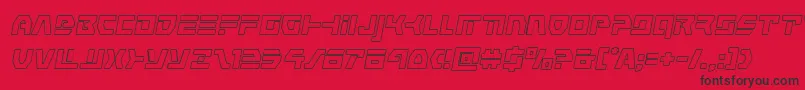 commandoverrideoutital Font – Black Fonts on Red Background