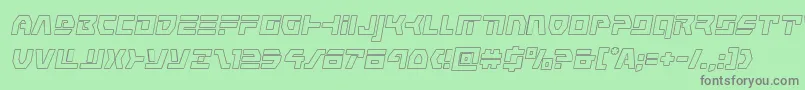 commandoverrideoutital Font – Gray Fonts on Green Background