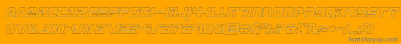 commandoverrideoutital Font – Gray Fonts on Orange Background