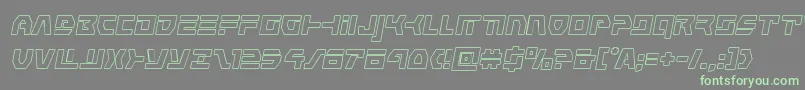 commandoverrideoutital Font – Green Fonts on Gray Background