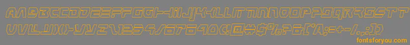 commandoverrideoutital Font – Orange Fonts on Gray Background
