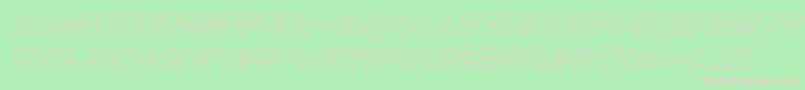 commandoverrideoutital Font – Pink Fonts on Green Background