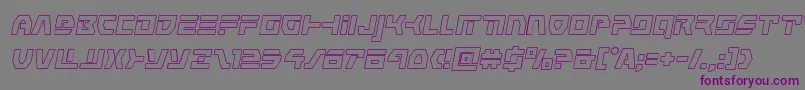 commandoverrideoutital Font – Purple Fonts on Gray Background