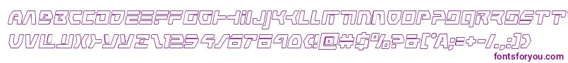 commandoverrideoutital Font – Purple Fonts on White Background