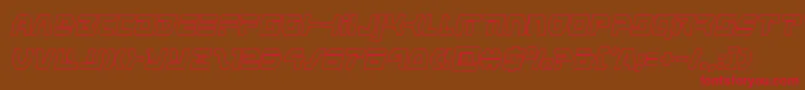 commandoverrideoutital Font – Red Fonts on Brown Background