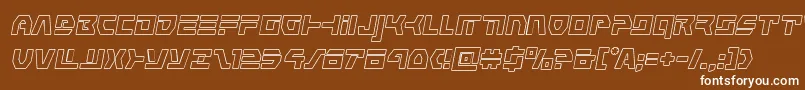 commandoverrideoutital Font – White Fonts on Brown Background