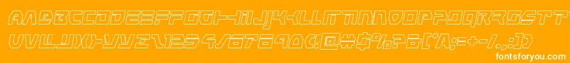 フォントcommandoverrideoutital – オレンジの背景に白い文字