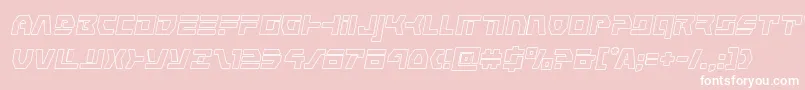 commandoverrideoutital Font – White Fonts on Pink Background