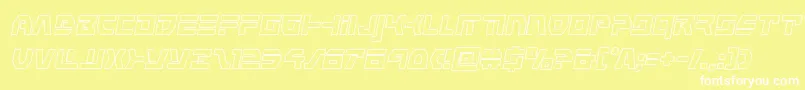 commandoverrideoutital Font – White Fonts on Yellow Background