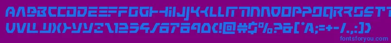 commandoverridesemital Font – Blue Fonts on Purple Background