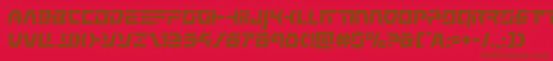 commandoverridesemital Font – Brown Fonts on Red Background