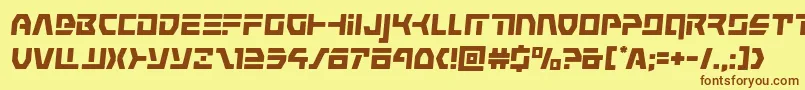 commandoverridesemital Font – Brown Fonts on Yellow Background