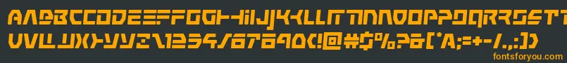 commandoverridesemital Font – Orange Fonts on Black Background